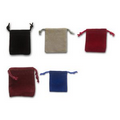 Drawstring Velveteen Jewelry Pouch (2"x2 1/2")